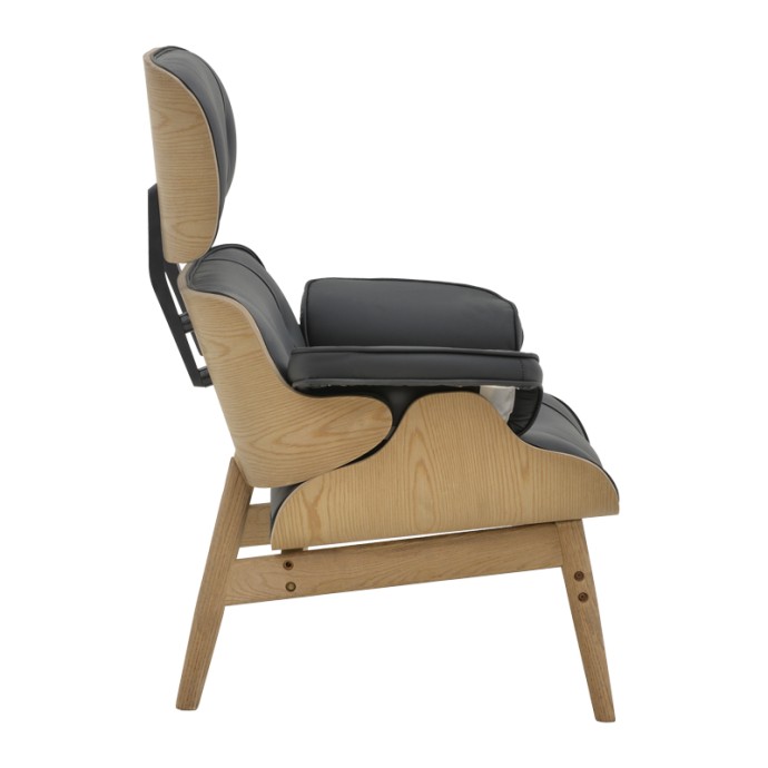MIRTO ΠΟΛΥΘΡΟΝΑ RELAX ΜΑΣΙΦ ΞΥΛΟ ΚΑΡΥΔΙ -PU ΜΑΥΡΟ 80X80X96.5ΕΚ
