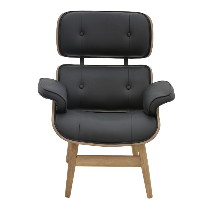 MIRTO ΠΟΛΥΘΡΟΝΑ RELAX ΜΑΣΙΦ ΞΥΛΟ ΚΑΡΥΔΙ -PU ΜΑΥΡΟ 80X80X96.5ΕΚ