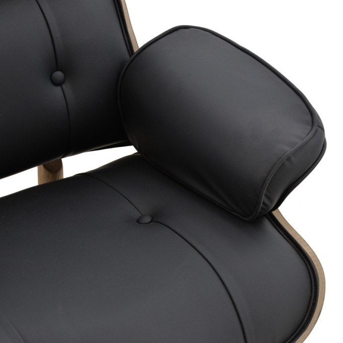 MIRTO ΠΟΛΥΘΡΟΝΑ RELAX ΜΑΣΙΦ ΞΥΛΟ ΚΑΡΥΔΙ -PU ΜΑΥΡΟ 80X80X96.5ΕΚ