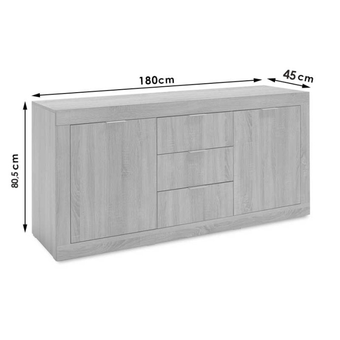 DOHA ΜΠΟΥΦΕΣ ΧΡΩΜΑ SONOMA 180X45X80,5ΕΚ