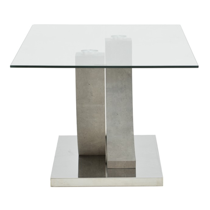 KASMORA ΤΡΑΠΕΖΙ ΣΑΛΟΝΙΟΥ ΓΚΡΙ ΞΥΛΟ-ΓΥΑΛΙ 110X60X45ΕΚ