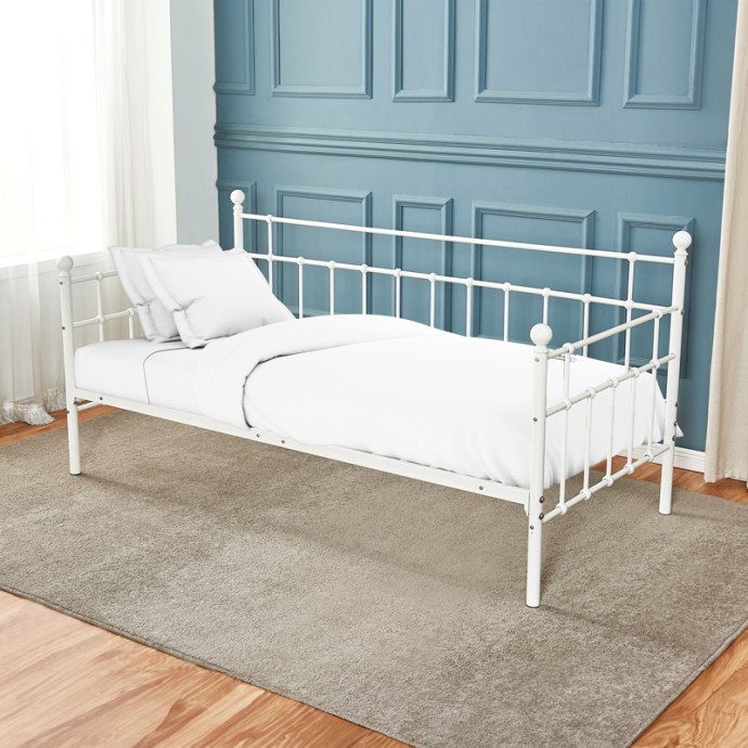 HAVELOCK ΚΡΕΒΑΤΙ ΛΕΥΚΟ ΜΕΤΑΛΛΙΚΟ 90X190X98ΕΚ