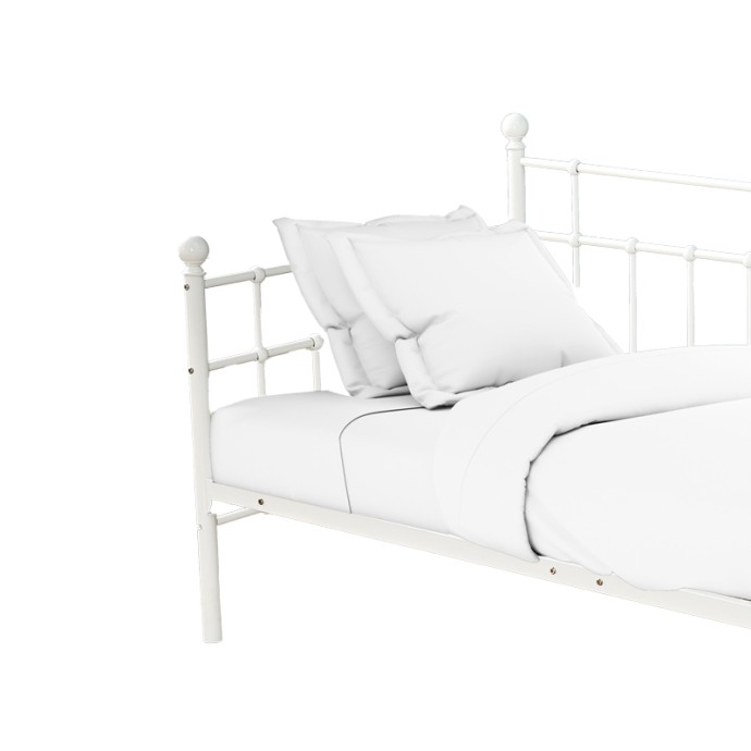 HAVELOCK ΚΡΕΒΑΤΙ ΛΕΥΚΟ ΜΕΤΑΛΛΙΚΟ 90X190X98ΕΚ
