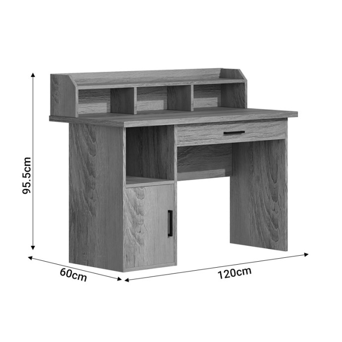 WORKIE ΓΡΑΦΕΙΟ ΕΡΓΑΣΙΑΣ SONOMA MDF 120X60X95.5ΕΚ