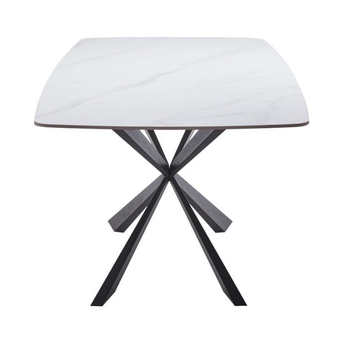 STONE VIANO ΤΡΑΠΕΖΙ SINTERED ΑΝΟΙΧΤΟ ΓΚΡΙ-ΜΑΥΡΟ 180X90X76ΕΚ