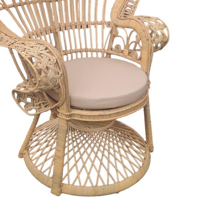 DOROTHY ΠΟΛΥΘΡΟΝΑ ΜΕ ΜΠΕΖ ΜΑΞΙΛΑΡΙ-ΦΥΣΙΚΟ RATTAN 115X57X150ΕΚ