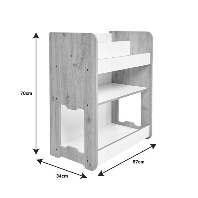 SEAGULL ΡΑΦΙΕΡΑ ΦΥΣΙΚΟ-ΛΕΥΚΟ MDF 57X34X70ΕΚ