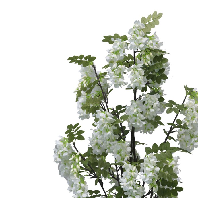 ΔΙΑΚΟΣΜΗΤΙΚΟ ΦΥΤΟ BEAN FLOWERS ΣΕ ΓΛΑΣΤΡΑ INART ΛΕΥΚΟ PP Υ125ΕΚ