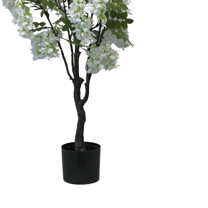 ΔΙΑΚΟΣΜΗΤΙΚΟ ΦΥΤΟ BEAN FLOWERS ΣΕ ΓΛΑΣΤΡΑ INART ΛΕΥΚΟ PP Υ125ΕΚ