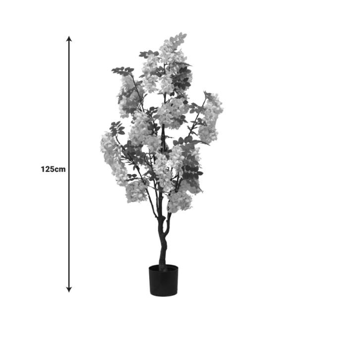 ΔΙΑΚΟΣΜΗΤΙΚΟ ΦΥΤΟ BEAN FLOWERS ΣΕ ΓΛΑΣΤΡΑ INART ΛΕΥΚΟ PP Υ125ΕΚ