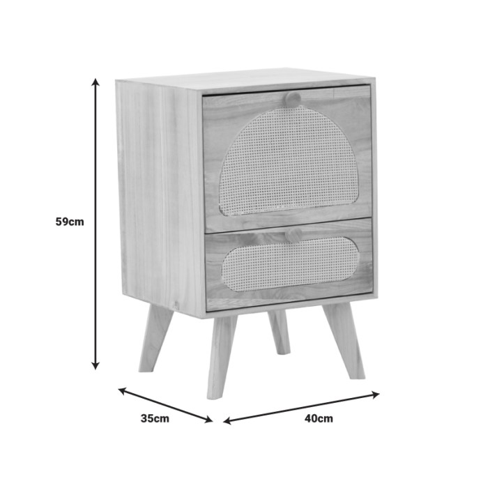 FINIAN ΚΟΜΟΔΙΝΟ ΞΥΛΟ ΣΕ ΦΥΣΙΚΗ ΑΠΟΧΡΩΣΗ 40X35X59ΕΚ