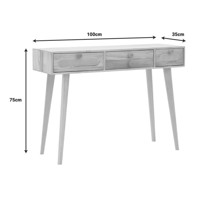 FINIAN ΚΟΝΣΟΛΑ ΞΥΛΟ ΣΕ ΦΥΣΙΚΗ ΑΠΟΧΡΩΣΗ 100X35X75ΕΚ