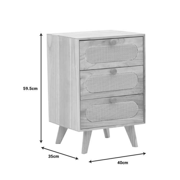 FINIAN ΚΟΜΟΔΙΝΟ ΞΥΛΟ ΣΕ ΦΥΣΙΚΗ ΑΠΟΧΡΩΣΗ 40X35X59.5ΕΚ