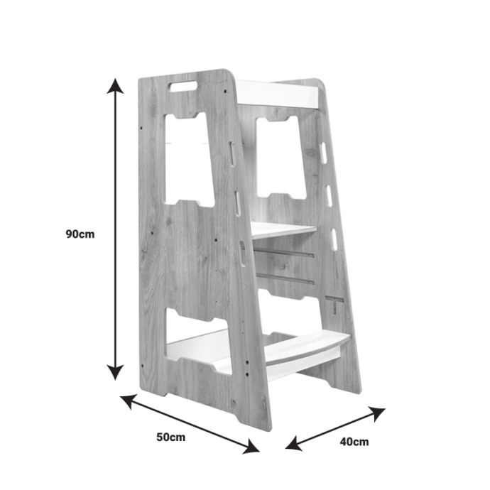 FARSENE ΠΥΡΓΟΣ ΕΚΜΑΘΗΣΗΣ ΛΕΥΚΟ-ΦΥΣΙΚΟ MDF 40X50X90ΕΚ