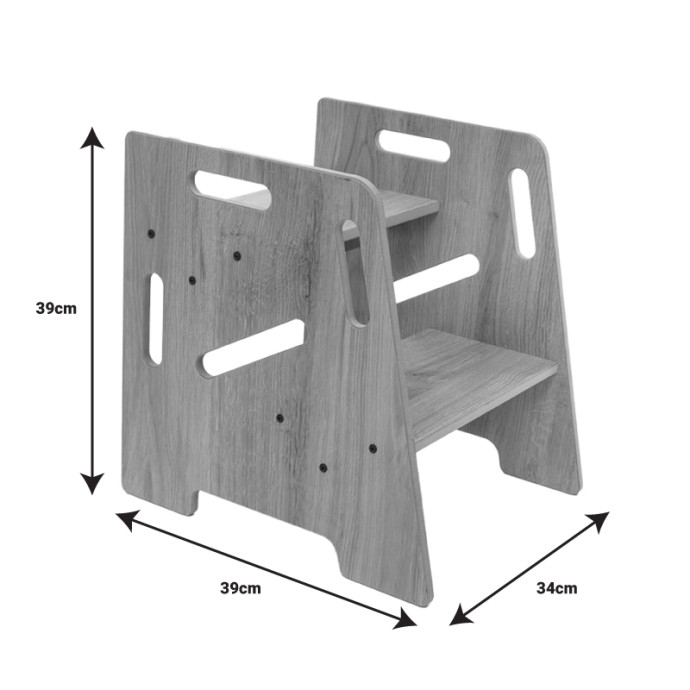 STEPPY ΠΥΡΓΟΣ ΕΚΜΑΘΗΣΗΣ ΛΕΥΚΟ-ΦΥΣΙΚΟ MDF 34X39X39ΕΚ