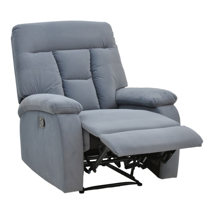 TERPSI ΠΟΛΥΘΡΟΝΑ RELAX ΜΕ ΜΗΧΑΝΙΣΜΟ MASSAGE ΓΚΡΙ ΒΕΛΟΥΔΟ 80X94X100ΕΚ