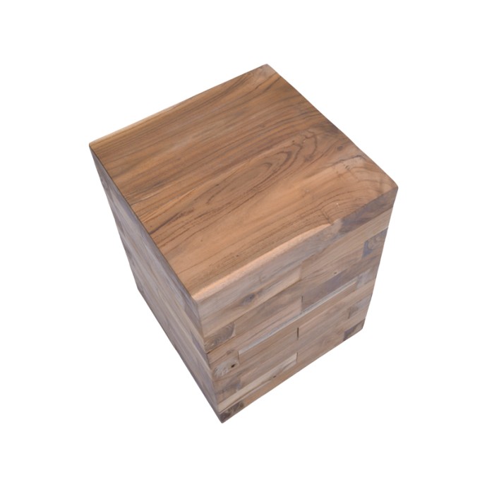 WERZY ΒΟΗΘΗΤΙΚΟ ΤΡΑΠΕΖΙ ΦΥΣΙΚΟ ΜΑΣΙΦ ΞΥΛΟ TEAK 35X35X49ΕΚ