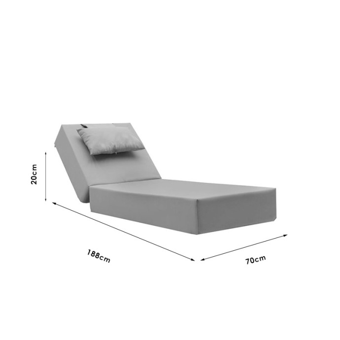 SPECTA ΜΑΞΙΛΑΡΙ ΞΑΠΛΩΣΤΡΑΣ ΥΦΑΣΜΑ ΜΠΕΖ 60X190X20ΕΚ