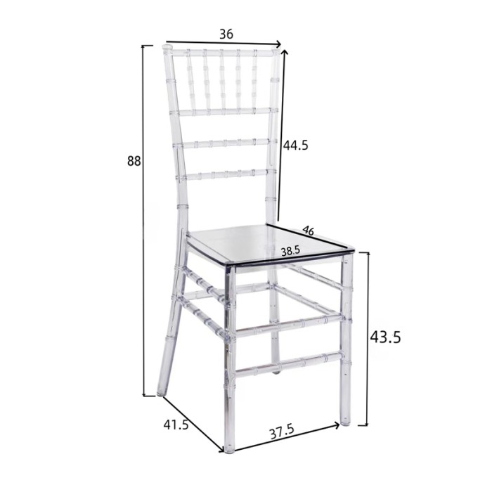 TIFFANY ΚΑΡΕΚΛΑ 38.5X46X88ΕΚ ΔΙΑΦΑΝΟ PC 