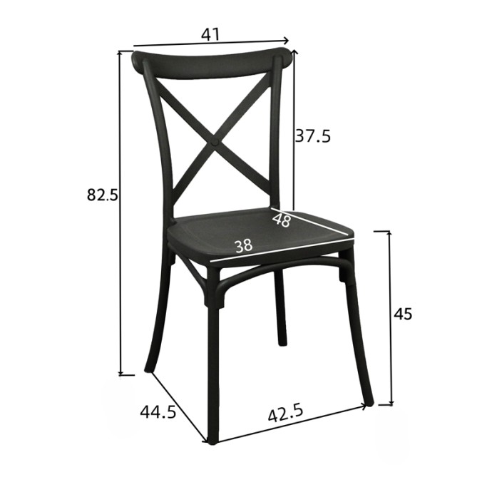 CROSSIE ΚΑΡΕΚΛΑ PP 38X46.5X82ΕΚ CAPPUCINO 