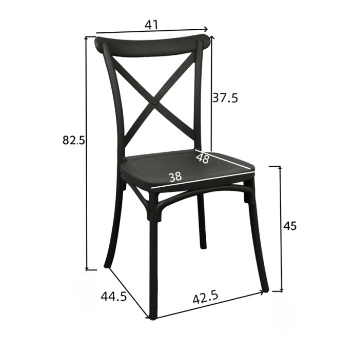 CROSSIE ΚΑΡΕΚΛΑ PP 38X46.5X82ΕΚ ΜΠΛΕ 