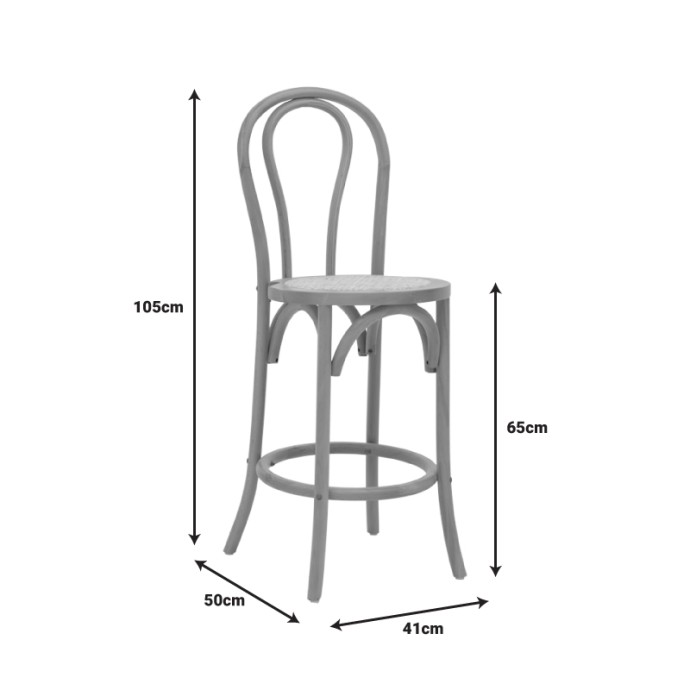 THONET ΣΚΑΜΠΟ ΜΠΑΡ 41X50X105ΕΚ ΞΥΛΟ ΟΞΙΑΣ-ΕΔΡΑ ΦΥΣΙΚΟ RATTAN 