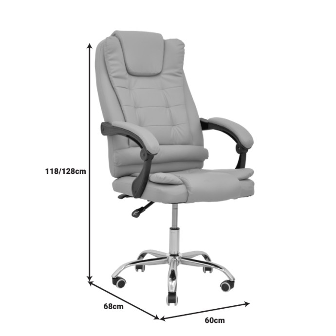 TORONSI ΚΑΡΕΚΛΑ ΓΡΑΦΕΙΟΥ ΔΙΕΥΘΥΝΤΗ ΜΠΕΖ PU 60X68X128ΕΚ