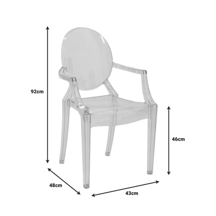 NAROVA ΠΟΛΥΘΡΟΝΑ PC ΔΙΑΦΑΝΟ 43X48X92ΕΚ