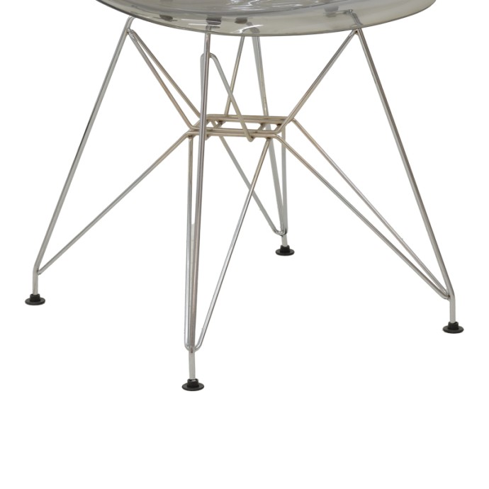 ADELLE ΚΑΡΕΚΛΑ PP ΔΙΑΦΑΝΟ ΓΚΡΙ-INOX ΠΟΔΙ 46X55X81ΕΚ