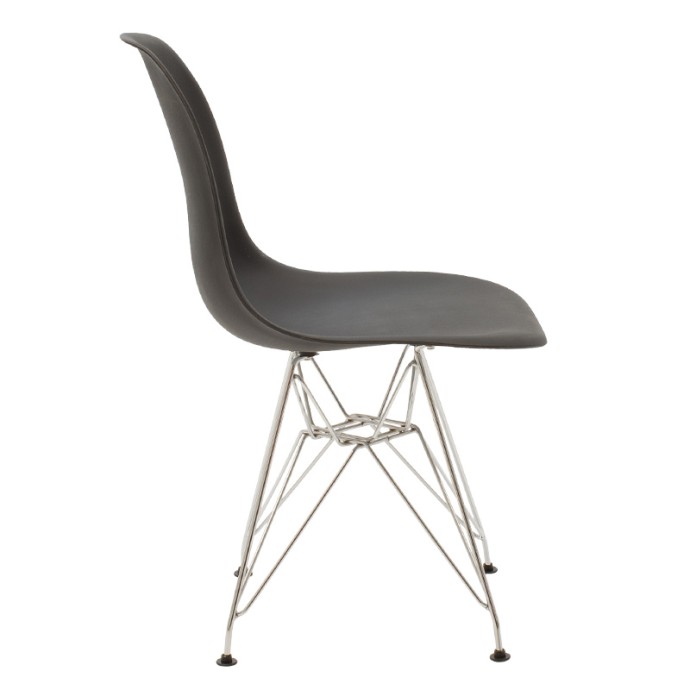 ADELLE ΚΑΡΕΚΛΑ PP ΜΑΥΡΟ-INOX ΠΟΔΙ 46X55X81ΕΚ