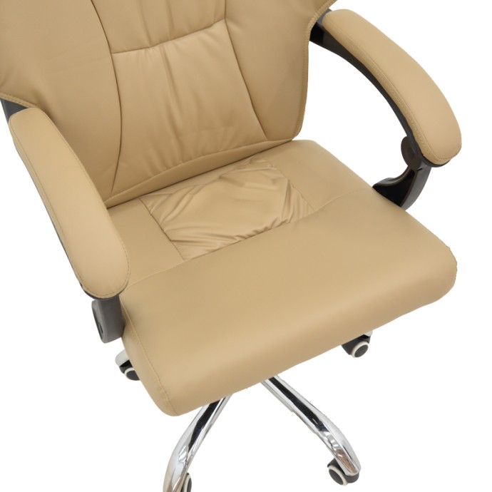GLORIN ΚΑΡΕΚΛΑ ΓΡΑΦΕΙΟΥ ΔΙΕΥΘΥΝΤΗ 60X68X128ΕΚ ΜΠΕΖ PU 