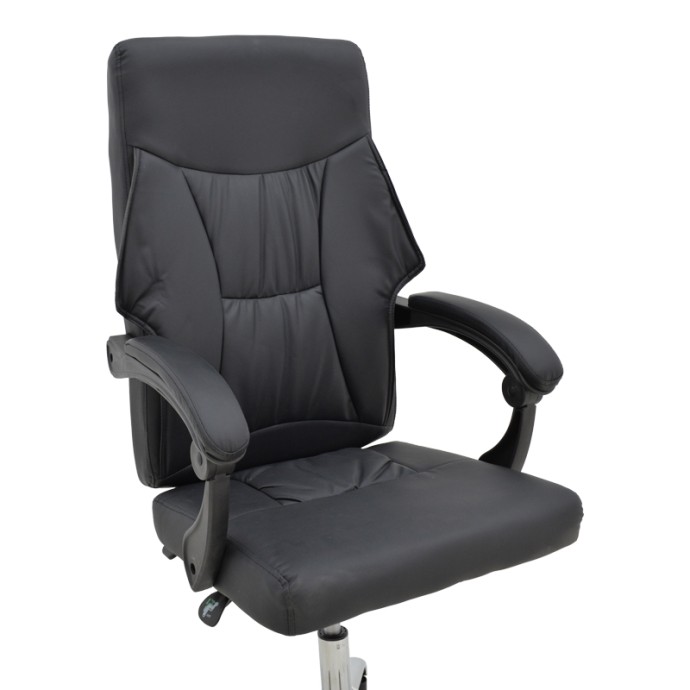 GLORIN ΚΑΡΕΚΛΑ ΓΡΑΦΕΙΟΥ ΔΙΕΥΘΥΝΤΗ 60X68X128ΕΚ ΜΑΥΡΟ PU 