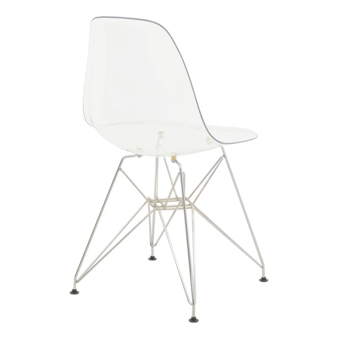 ADELLE ΚΑΡΕΚΛΑ PP ΔΙΑΦΑΝΟ-INOX ΠΟΔΙ 46X55X81ΕΚ