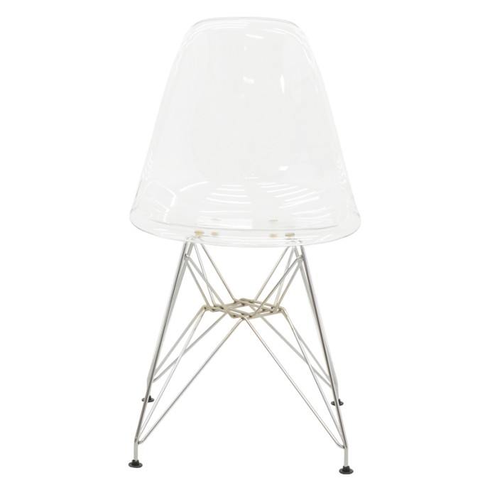 ADELLE ΚΑΡΕΚΛΑ PP ΔΙΑΦΑΝΟ-INOX ΠΟΔΙ 46X55X81ΕΚ
