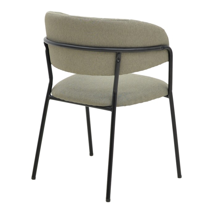 MOREL ΚΑΡΕΚΛΑ 55X55X76ΕΚ ΓΚΡΙ ΥΦΑΣΜΑ-ΠΟΔΙ ΜΑΥΡΟ ΜΕΤΑΛΛΟ 