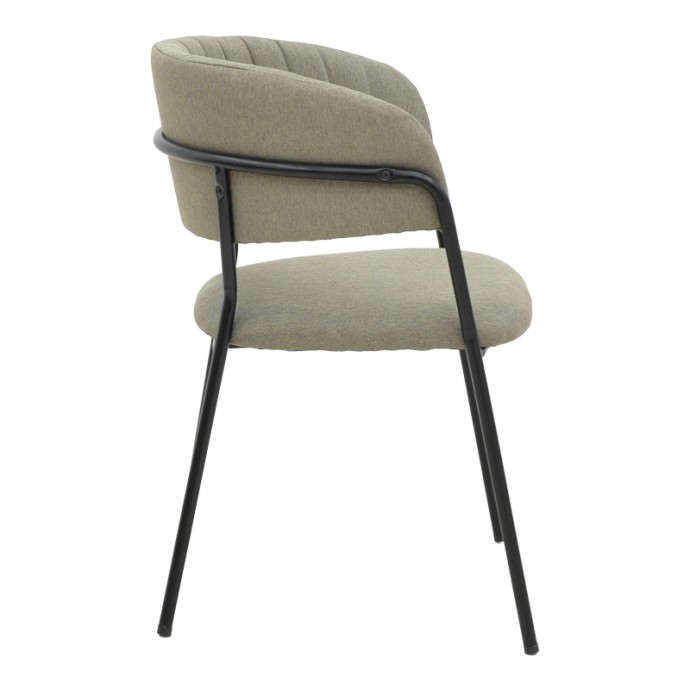 MOREL ΚΑΡΕΚΛΑ 55X55X76ΕΚ ΓΚΡΙ ΥΦΑΣΜΑ-ΠΟΔΙ ΜΑΥΡΟ ΜΕΤΑΛΛΟ 