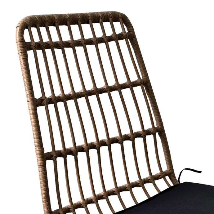 NAOKI ΚΑΡΕΚΛΑ 45X60X83ΕΚ RATTAN ΣΕ ΦΥΣΙΚΗ ΑΠΟΧΡΩΣΗ ΜΕ ΜΑΥΡΟ ΜΑΞΙΛΑΡΙ ΚΑΙ ΜΕΤΑΛΛΙΚΟ ΜΑΥΡΟ ΠΟΔΙ 