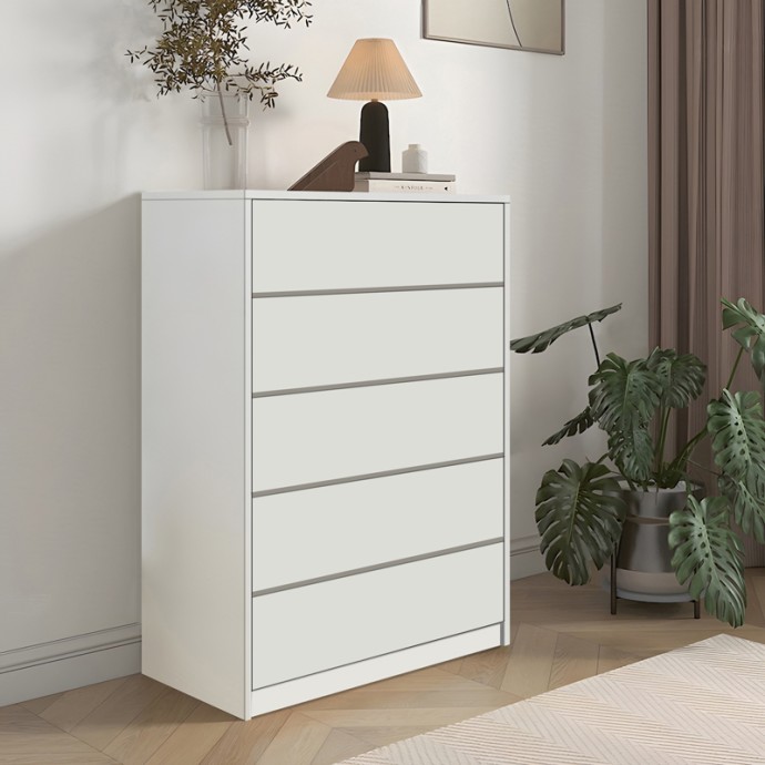 KUANGER ΣΥΡΤΑΡΙΕΡΑ 80X40X109ΕΚ MDF ΣΕ ΛΕΥΚΗ ΑΠΟΧΡΩΣΗ 