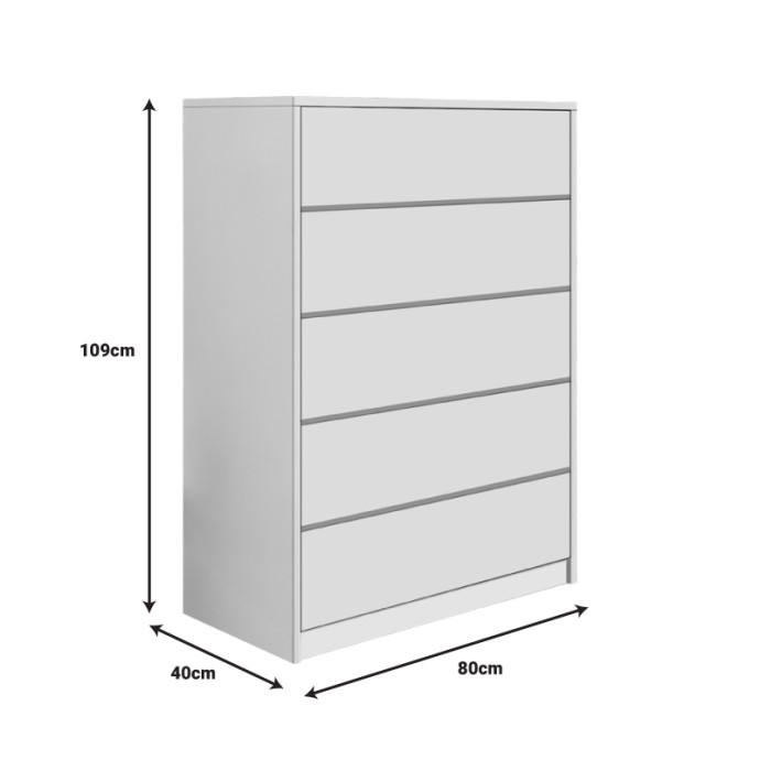 KUANGER ΣΥΡΤΑΡΙΕΡΑ 80X40X109ΕΚ MDF ΣΕ ΛΕΥΚΗ ΑΠΟΧΡΩΣΗ 