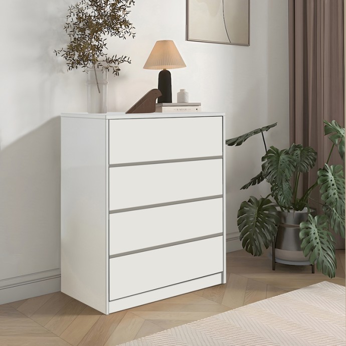 KUANGER ΣΥΡΤΑΡΙΕΡΑ 80X40X80ΕΚ MDF ΣΕ ΛΕΥΚΗ ΑΠΟΧΡΩΣΗ 