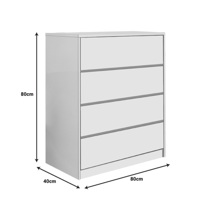 KUANGER ΣΥΡΤΑΡΙΕΡΑ 80X40X80ΕΚ MDF ΣΕ ΛΕΥΚΗ ΑΠΟΧΡΩΣΗ 