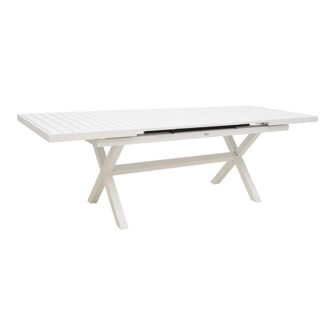 DAGYN ΤΡΑΠΕΖΙ ΕΠΕΚΤΕΙΝΟΜΕΝΟ 180-240X90X76ΕΚ ΛΕΥΚΟ ΑΛΟΥΜΙΝΙΟ 