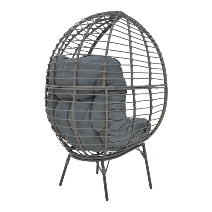 NESTIE ΠΟΛΥΘΡΟΝΑ 102X80X155ΕΚ WICKER RATTAN ΓΚΡΙ-ΜΕΤΑΛΛΙΚΟ ΓΚΡΙ ΠΟΔΙ-ΓΚΡΙ ΜΑΞΙΛΑΡΙ 
