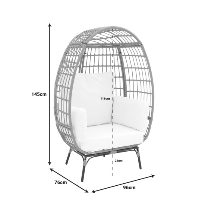 FROX ΠΟΛΥΘΡΟΝΑ 96X76X145ΕΚ WICKER RATTAN ΦΥΣΙΚΟ-ΜΕΤΑΛΛΙΚΟ ΦΥΣΙΚΟ-ΜΑΥΡΟ ΠΟΔΙ-ΜΠΕΖ ΜΑΞΙΛΑΡΙ 