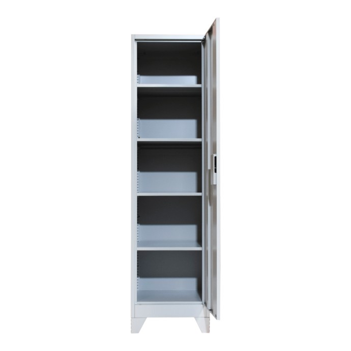 KOYA ΝΤΟΥΛΑΠΑ-ΣΤΗΛΗ ΜΕ ΜΕΤΑΛΛΙΚΑ ΠΟΔΙΑ 50X45X190ΕΚ ΑΝΟΙΧΤΟ ΓΚΡΙ ΑΛΟΥΜΙΝΙΟ 
