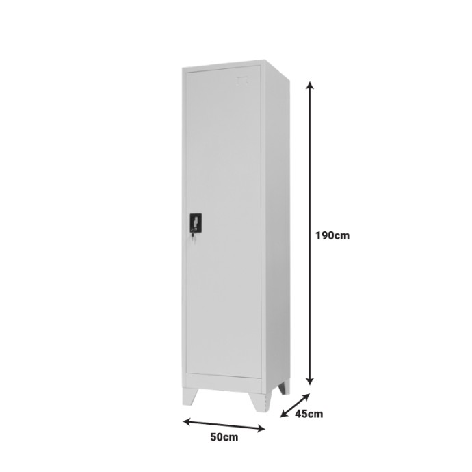 KOYA ΝΤΟΥΛΑΠΑ-ΣΤΗΛΗ ΜΕ ΜΕΤΑΛΛΙΚΑ ΠΟΔΙΑ 50X45X190ΕΚ ΑΝΟΙΧΤΟ ΓΚΡΙ ΑΛΟΥΜΙΝΙΟ 