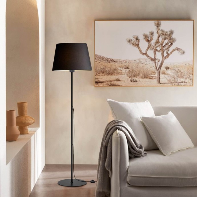 LUMIDER ΦΩΤΙΣΤΙΚΟ ΔΑΠΕΔΟΥ Φ35X152ΕΚ Ε27 ΜΕΤΑΛΛΟ-ΥΦΑΣΜΑ ΜΑΥΡΟ 