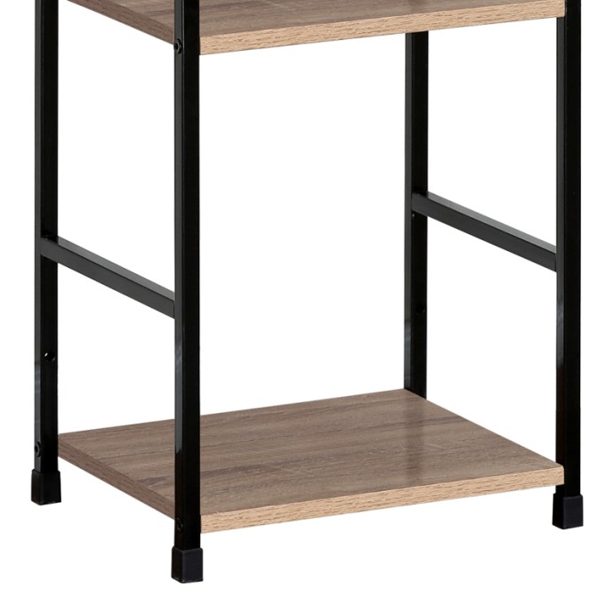BITOK ΒΙΒΛΙΟΘΗΚΗ-ΡΑΦΙΕΡΑ 29X23.5X80ΕΚ ΦΥΣΙΚΟ-ΜΑΥΡΟ ΜΕΤΑΛΛΟ 