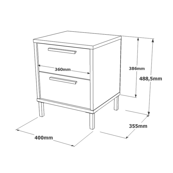 NAKO ΚΟΜΟΔΙΝΟ 40X35.5X48.8ΕΚ ΜΑΥΡΟ ΜΕΤΑΛΛΟ ΚΑΙ ΜΕΛΑΜΙΝΗ ΣΕ ΦΥΣΙΚΗ ΑΠΟΧΡΩΣΗ 