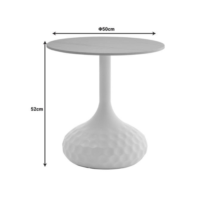 FABRON ΒΟΗΘΗΤΙΚΟ ΤΡΑΠΕΖΙ INART Φ50X52ΕΚ ΜΑΥΡΟ SINTERED STONE 